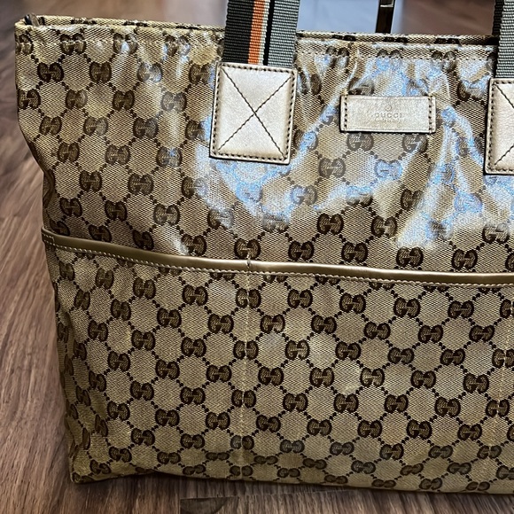 A309- 💯%authentic Gucci crystal shoulder bag - Picture 5 of 16